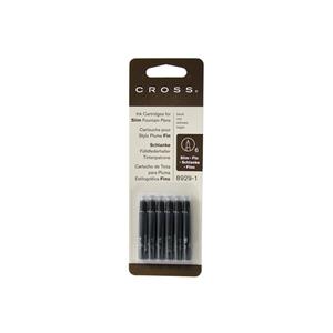 Cross Kartuş Dolmakalem Slim 6lı Siyah 8929-1