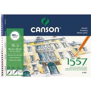 Canson 1557 Çizim Blok Spralli 180Gr 15Sf
