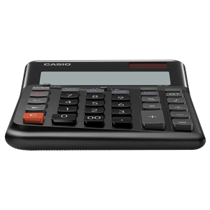 Casio Ergonomik Hesap Makinesi 12 Hane DE-12E-BK-W-DP
