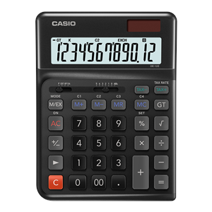 Casio Ergonomik Hesap Makinesi 12 Hane DE-12E-BK-W-DP