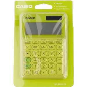 Casio Hesap Makinesi 12 Hane Limon Yeşil MS-20UC-YG