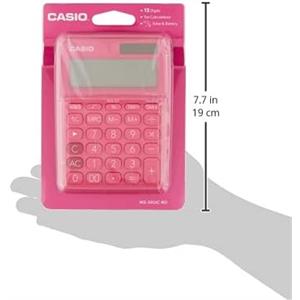 Casio Hesap Makinesi 12 Hane Pembe MS-20UC-RD