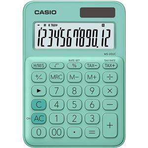 Casio Hesap Makinesi 12 Hane Yeşil MS-20UC-GN