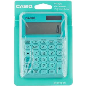 Casio Hesap Makinesi 12 Hane Yeşil MS-20UC-GN