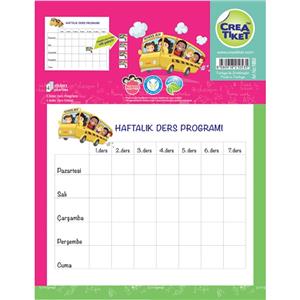 Crea Ders Programi Pembe Etiket No:1053