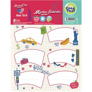 Creatiket Newyork Okul Etiket No:1011