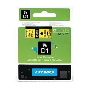 Dymo D1 Serit 12mmx7mt Sari/Siyah 45018 S0720580