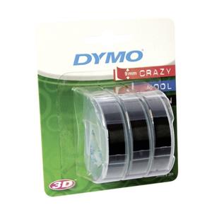 Dymo Kabartma Şerit 9mmx3mt 3lü Blister Siyah S0847730