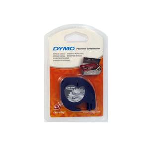 Dymo Letratag Metalik Serit 12mmx4mt Gri 59429