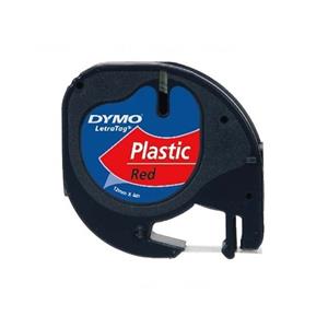 Dymo Letratag Plastikserit 12mmx4mt Kirmizi 721630