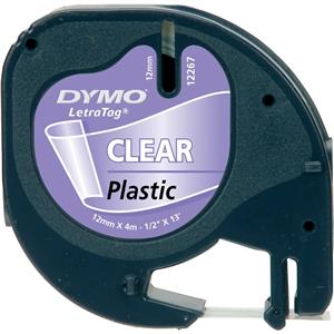 Dymo Letratag Plastikserit 12mmx4mt Seffaf 12268