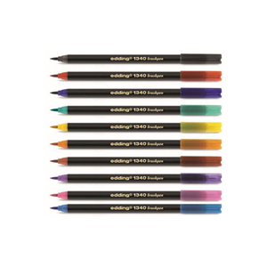 Edding Fırça Uçlu Keçeli Kalem 10 Renk PP Kutu