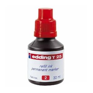Edding Permanent Kalem Mürekkebi Kırmızı 30ml T-25