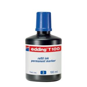 Edding T100 Permanent Kalem Mürekkebi 100ml Mavi