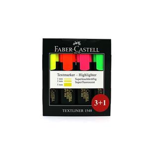 Faber Castell 1548 Fosforlu Kalem 3+1 Set 254831