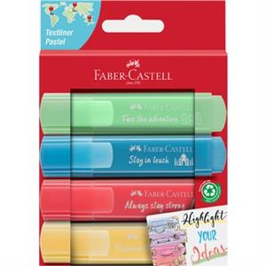 Faber Castell Fosforlu Kalem Pastel Renkler 4lü 5030254625000