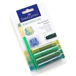 Faber CastellGelato Mum Boya 4 Renk Yeşil Tonlar 5180121804