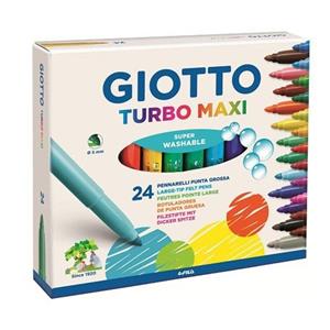 Giotto Turbo Maxi Keçeli Boya Kalemi 24lü 455000