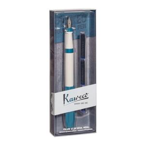 Kaweco Perkeo Dolma Kalem Set Krem/Turkuaz F Uç 10002253