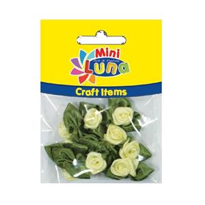 Luna Mini Craft Items Fabric Flowers 15mm 10parça