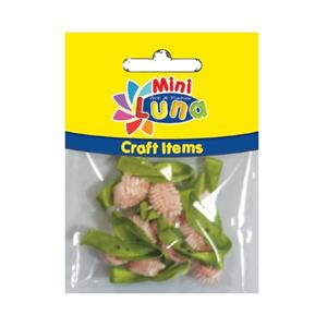 Luna Mini Craft Items Fabric Flowers 20mm 10parça