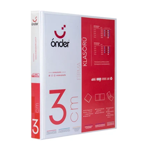 Önder Firma Klasörü 3cm 4 Halka Beyaz 2013-5