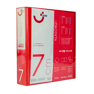 Önder Firma Klasörü 7cm 2 Halka Kırmızı 2007-2