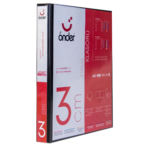 Önder Firma Klasörü 3cm 2 Halka Siyah 2003-3
