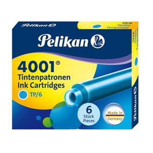 Pelikan 4001 Dolmakalem Kartuşu Turkuaz 6lı Tp6x