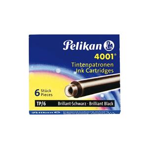 Pelikan 4001 Dolmakalem Kartuşu Royal Siyah Kısa 6lı