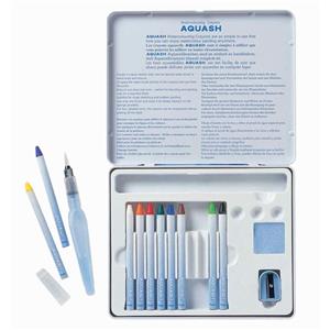 Pentel Aquash Akvarel Krayon+sulu Firçaset Gsk1-10