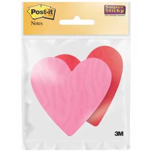 Post-It Yapışkanlı Not Kağıdı Super Sticky 73.6mmx71.1mm Kalp 2 Renk
