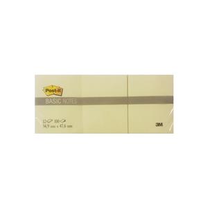 Post-It Yapışkanlı Not Kağıdı Basic Sarı 12li 653BN-Y