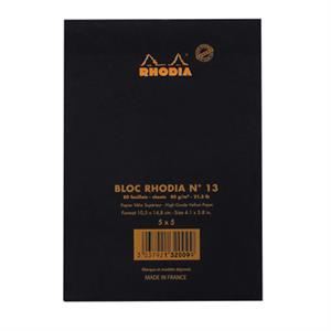 Rhodia 105x148 A6 Kareli Bloknot Siyah Kpk 132009