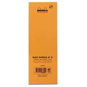 Rhodia 7,4x21 Çizgili Bloknot Turuncu Kpk 80gr RB8600