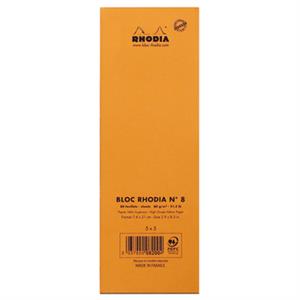 Rhodia 7,4x21 Kareli Bloknot Turuncu Kpk 80gr RB8200