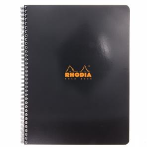 Rhodia A4+ Çizgili Defter Spiralli Siyah Kapak 193109