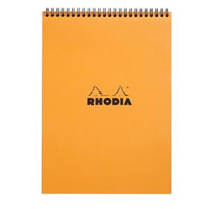 Rhodia A4 Spiralli Çizgili Bloknot Turuncu 80yp RA18501