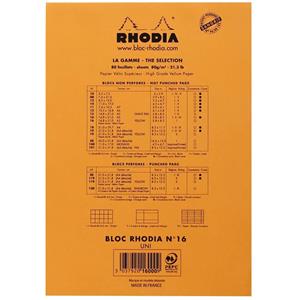 Rhodia A5 Çizgisiz Bloknot Turuncu Kpk 80gr RT16000
