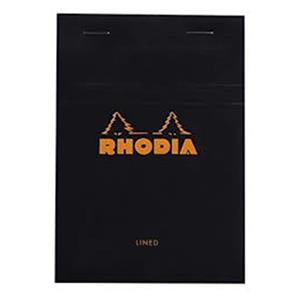 Rhodia A7 Çizgili Bloknot Siyah Kapak 116009