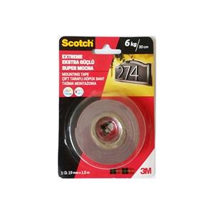 Scotch Extra Güçlü Montaj Bandı 19mmx1.5m 4002