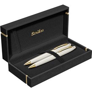 Scrikss 35 Tükenmez + Versatil Kalem Beyaz Altın