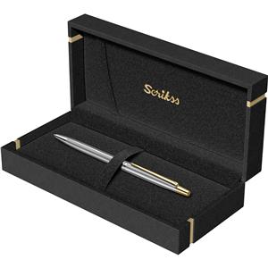 Scrikss 711w Balıksırtı İşleme Goldchrome Tükenmez