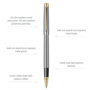 Scrikss 722 W Baliksirti Desen Gold Krom Roller