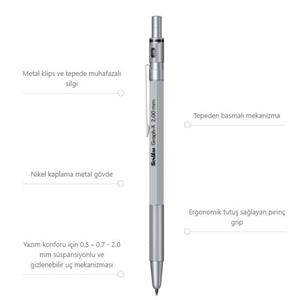 Scrikss Graph-X Metal Versatil 2 mm Saten Gri