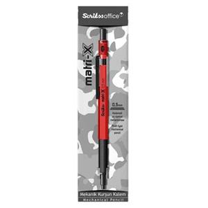 Scrikss Matri-x Versatil Kalem 0.5mm Şeffaf Kutu Kırmızı