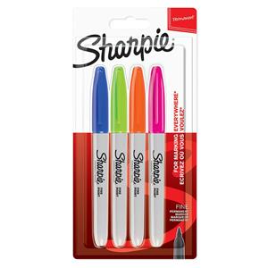 Sharpie Fine Permanent Markör Canlı Renk 4lü (F)