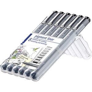 Staedtler Pigment Liner Siyah 8'Li Set 308 SB8