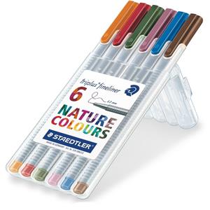 Staedtler Triplus 334 Fineliner 0.3 mm Natural 6Lı