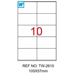 Tanex 105x57mm Laser Etiket Tw-2610